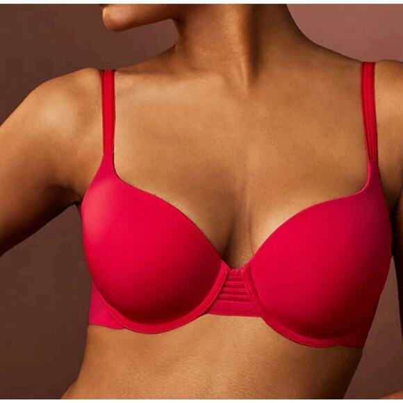Le Mystere Second Skin Back Smoother Bra Size 32G Bright Pink NEW MSRP $68 - Picture 1 of 11
